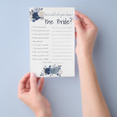 Wie gut kennst du die Braut? Brautparty-Karte Flyer (Handgriff)