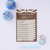 Wie gut kennst du ihre Western-Duschkarte? Flyer (Einzeln)