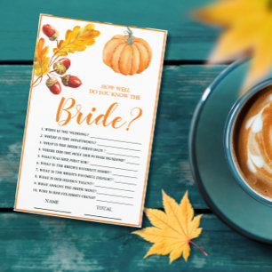 Wie gut Sie wissen, Bride Fall Pumpkin Bridal Game