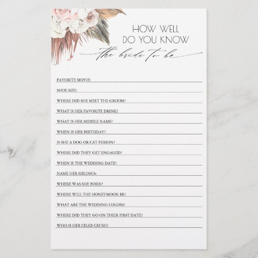 Wie gut weißt du, dass die Braut Brautparty ist? (Vorderseite)