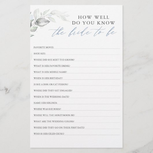 Wie gut weißt du, dass die Braut Brautparty ist? (Vorderseite)