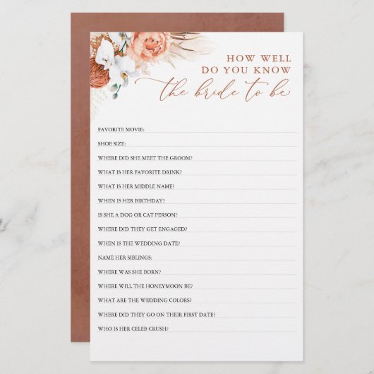 Wie gut weißt du, dass die Braut Brautparty ist? (Vorne/Hinten)