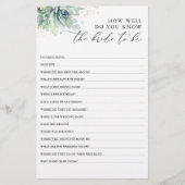 Wie gut weißt du, dass die Braut Brautparty ist? (Vorderseite)