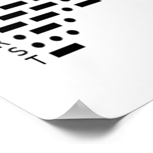 Wie gut weißt du Morse? (Intl Morse Code) Poster (Ecke)