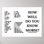 Wie gut weißt du Morse? (Intl Morse Code) Poster (Vorne)