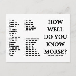 Wie gut weißt du Morse? (Intl Morse Code) Postkarte