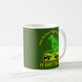 WIE HAT DER FROG SEIN AUTO VERLIERT? ES GOT AUF! KAFFEETASSE (VorderseiteRechts)