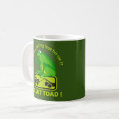 WIE HAT DER FROG SEIN AUTO VERLIERT? ES GOT AUF! KAFFEETASSE (Vorderseite Links)