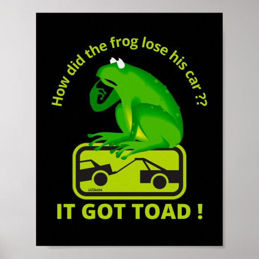 WIE HAT DER FROG SEIN AUTO VERLIERT? ES GOT AUF! POSTER (Vorne)