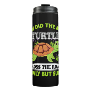 Wie hat die Gemeine Schildkröte die Straße langsam Thermosbecher