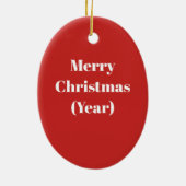 Wie heißt dein Elf?Weihnachtsschmuck Keramik Ornament (Hinten)