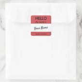 Wie heißt du? quadratischer aufkleber (Tasche)