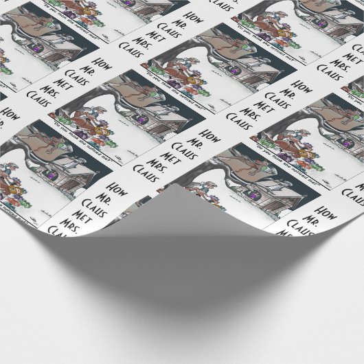 Wie Herr & Mrs. Claus Met Geschenkpapier (Ecke)