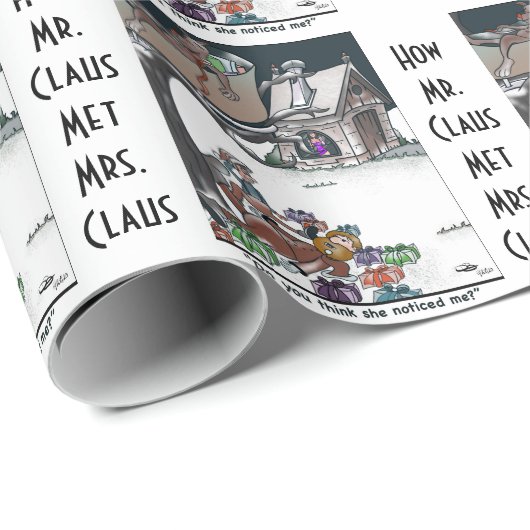 Wie Herr & Mrs. Claus Met Geschenkpapier (Rolleneckpunkt)