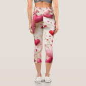 Wie Herzen fallen Capri Leggings (Rückseite)