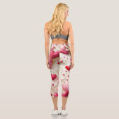 Wie Herzen fallen Capri Leggings (Rückseite)