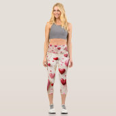 Wie Herzen fallen Capri Leggings (Vorderseite)