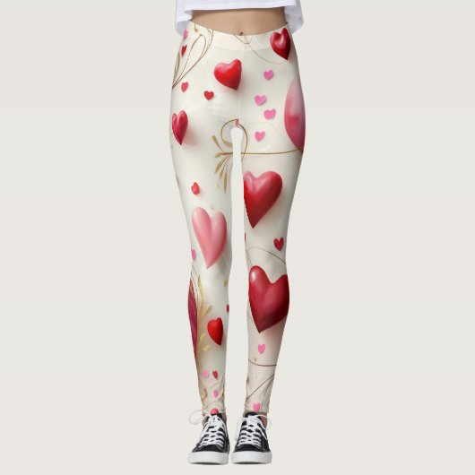 Wie Herzen fallen Leggings (Vorderseite)