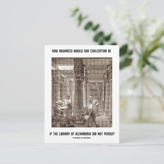 Wie hoch die Zivilisation ist, wenn Bibliothek Ale Postkarte (Stehend Vorderseite)