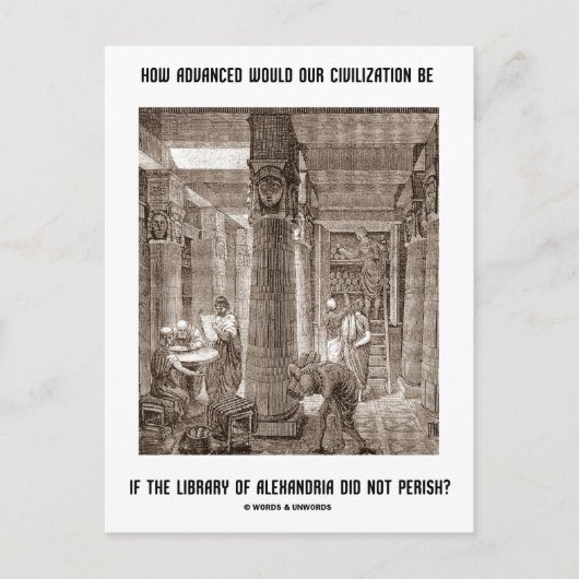 Wie hoch die Zivilisation ist, wenn Bibliothek Ale Postkarte (Vorderseite)