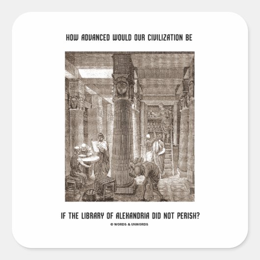 Wie hoch die Zivilisation ist, wenn Bibliothek Ale Quadratischer Aufkleber (Vorderseite)