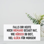 WIE HÜBSCH DU BIST (Stehend Vorderseite)