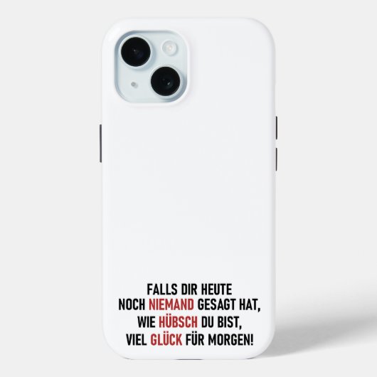 WIE HÜBSCH DU BIST Case-Mate iPhone HÜLLE (Rückseite)