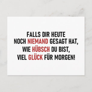 WIE HÜBSCH DU BIST FEIERTAGSPOSTKARTE