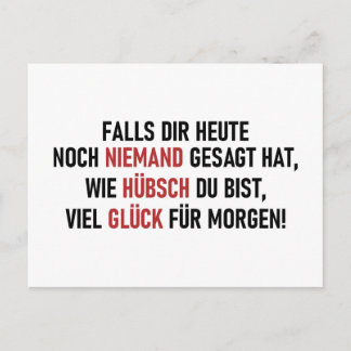 WIE HÜBSCH DU BIST FEIERTAGSPOSTKARTE