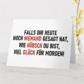 WIE HÜBSCH DU BIST KARTE (Gelbe Blume)