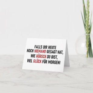 WIE HÜBSCH DU BIST KARTE