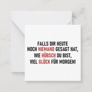 WIE HÜBSCH DU BIST MITTEILUNGSKARTE