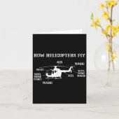 Wie Hubschrauber fliegen Funny Helicopter Pilot Karte (Gelbe Blume)