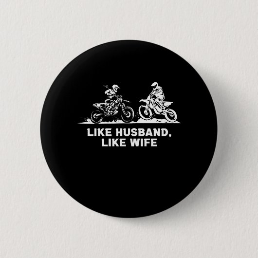 Wie Husband wie Ehefrau Motocross Dirt Bike Gesche Button (Vorderseite)