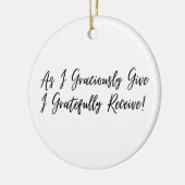Wie ich anmutig gebe, erhalte ich dankbar Ornament (Links)