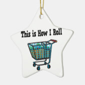 Wie ich den Einkaufskorb nehme Keramik Ornament (Links)