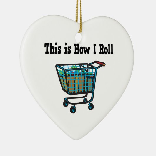 Wie ich den Einkaufskorb nehme Keramik Ornament (Rechts)