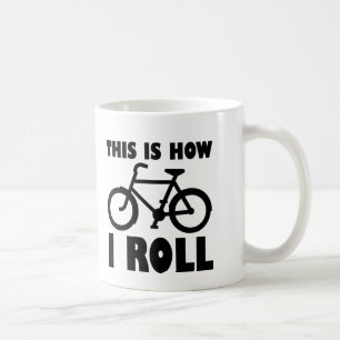 Wie ich Fahrrad fahre Lustiger Becher Kaffeetasse