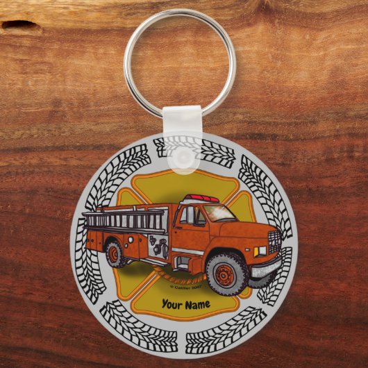 Wie ich Feuerwehrmann-Schlüsselanhänger Roll Schlüsselanhänger (Vorderseite)