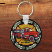 Wie ich Feuerwehrmann-Schlüsselanhänger Roll Schlüsselanhänger (Vorderseite)