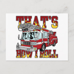 Wie ich Feuerzug fahre Postkarte
