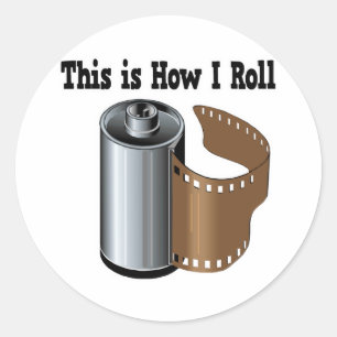 Wie ich Kamerafilm rolle Runder Aufkleber