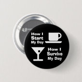 Wie ich Knopf überlebe Button (Vorne & Hinten)