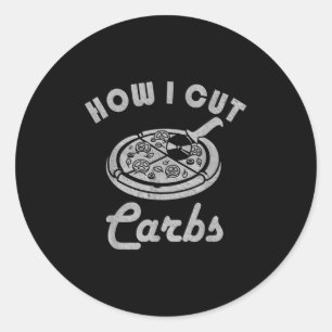 Wie ich Kohlenstoff schneiden, Fitness Diät Sarcas Runder Aufkleber