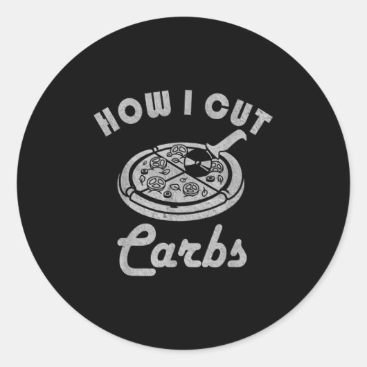 Wie ich Kohlenstoff schneiden, Fitness Diät Sarcas Runder Aufkleber (Vorderseite)