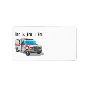 Wie ich Krankenwagen fahre Adressaufkleber