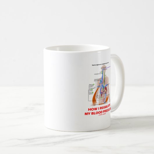 Wie ich meinen Blutdruck reguliere (anatomisch) Kaffeetasse (VorderseiteRechts)