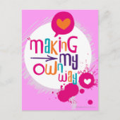 Wie ich mich selbst machen kann postkarte (Vorderseite)