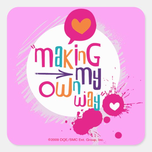 Wie ich mich selbst machen kann quadratischer aufkleber (Vorderseite)