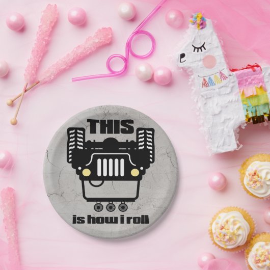 Wie ich Roll | 4x4 Off-Road Rock Crawler Truck Pappteller (Party)